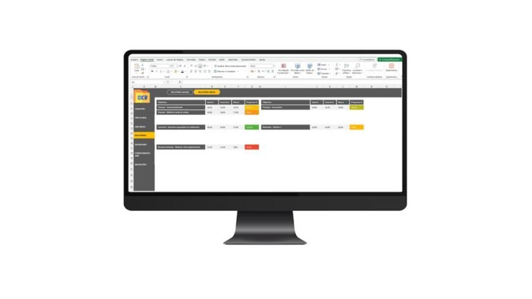 Planilha De Okr Em Excel - Objectives and Key Results em Excel