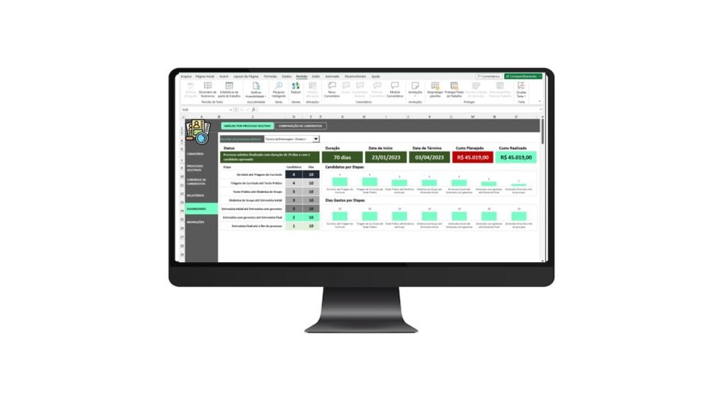 Planilha Recrutamento e Seleção de Pessoal Completa Em Excel