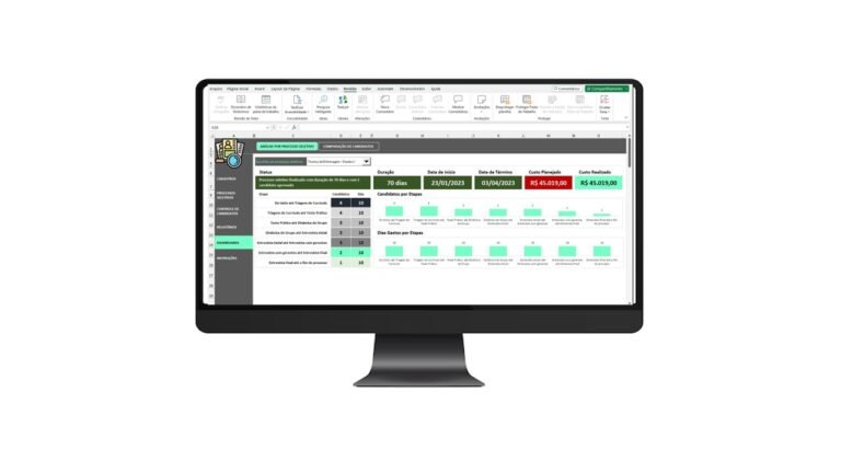 Planilha Recrutamento e Seleção de Pessoal Completa Em Excel