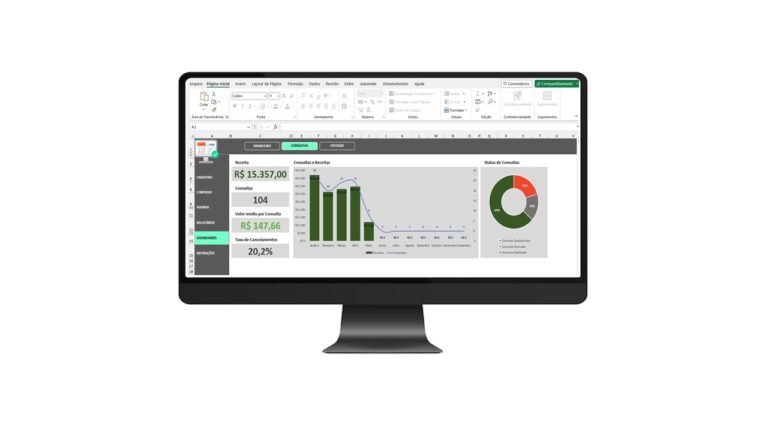 Planilha de Gestão de Clínicas Completa em Excel
