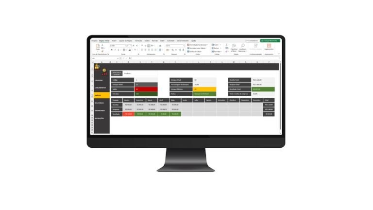Planilha de Vendas com Estoque Em Excel