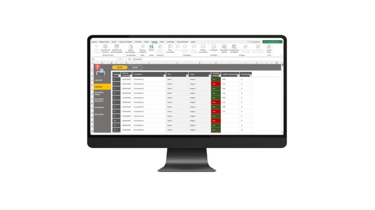 Planilha De Controle De Faltas E Atestados em Excel