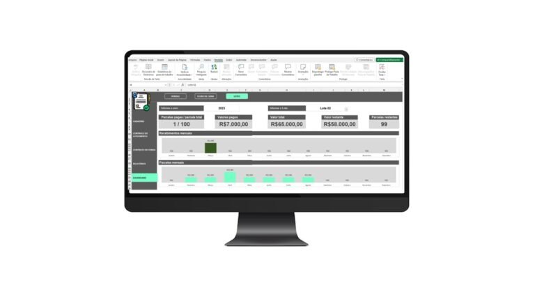 Planilha de Controle de Vendas e Recebimentos de Loteamentos e Terrenos em Excel
