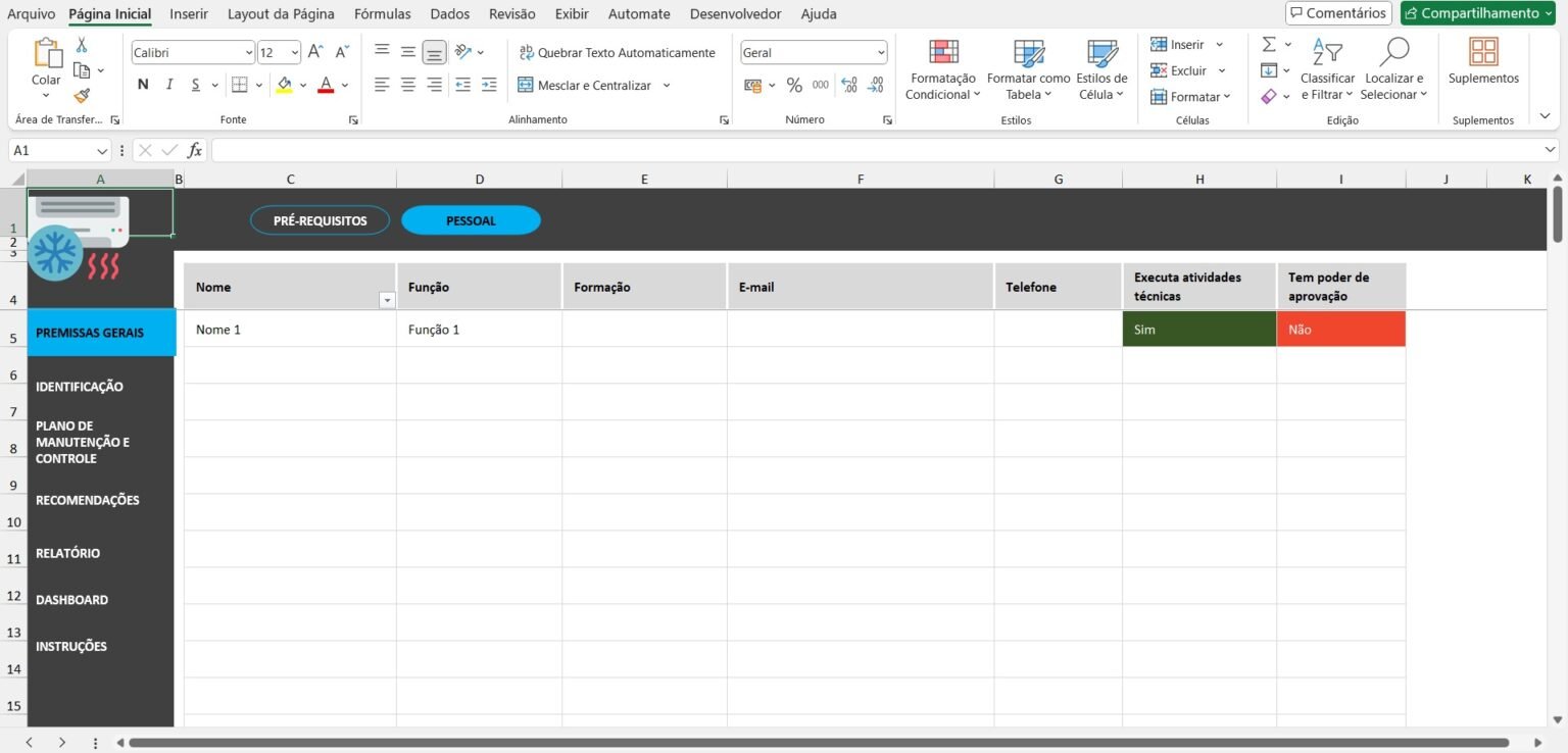Planilha PMOC – Controle e Manutenção de Ar Condicionados em Excel ...