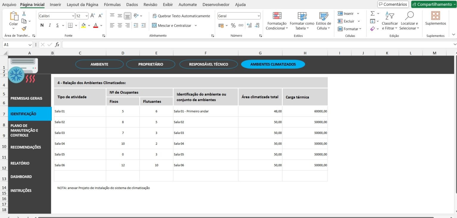Planilha PMOC – Controle e Manutenção de Ar Condicionados em Excel ...