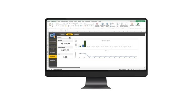 Planilha de Controle de Indicadores para E-commerce em Excel