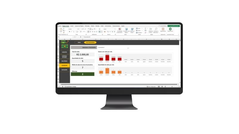 Planilha de Controle de Vales e Adiantamentos para Funcionários em Excel