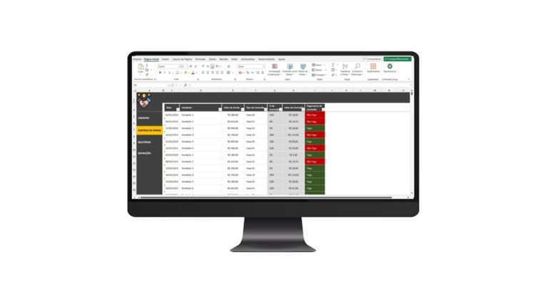 Planilha de Controle de Comissões em Excel