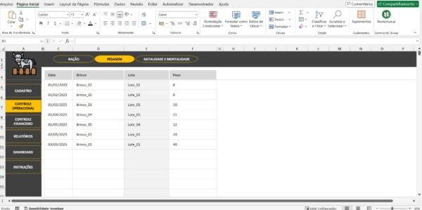Planilha para Controle e Custo de Confinamento Bovino em Excel - Imagem 9