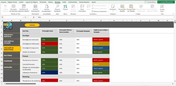 Planilha Diagnóstico Empresarial Completo em Excel - Imagem 6