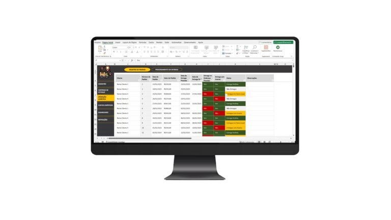 Planilha para controle de Indicadores de Desempenho Logístico em Excel
