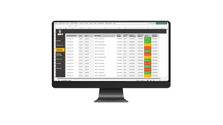 Planilha de Controle de EPIs em Excel