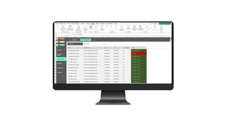 Planilha de Controle de Tarefas e Produtividade da Equipe