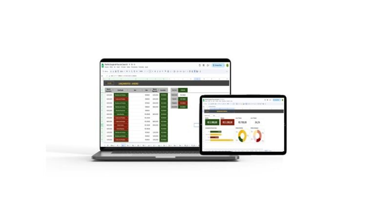 Planilha Google de Fluxo de Caixa no Google Sheets