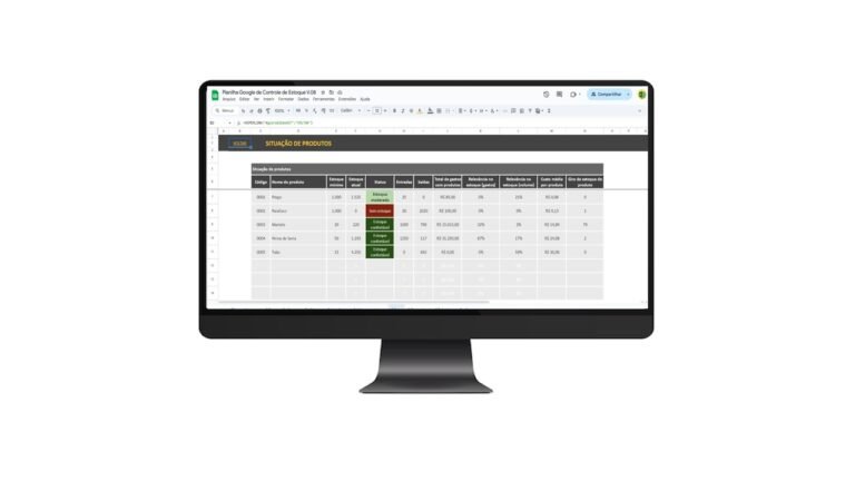 Planilha de Controle de Estoque no Google Sheets – Gestão Simples e Eficiente