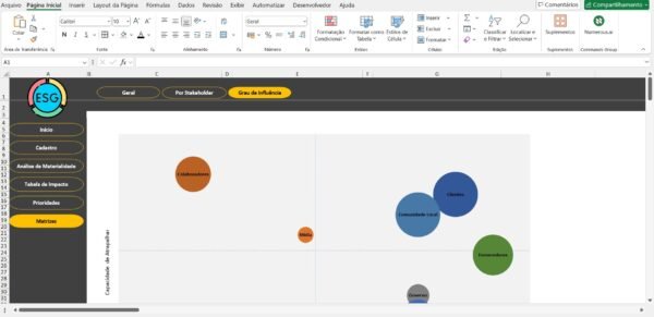 Planilha de Matriz de Materialidade em Excel - Imagem 8