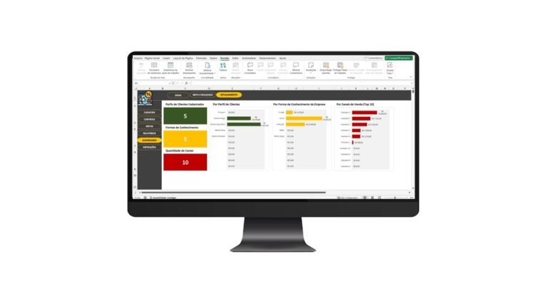Planilha para Controle de Vendas e de Metas Completa Em Excel