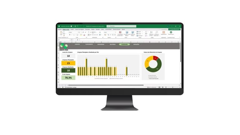 Planilha de Cronograma de Limpeza em Excel