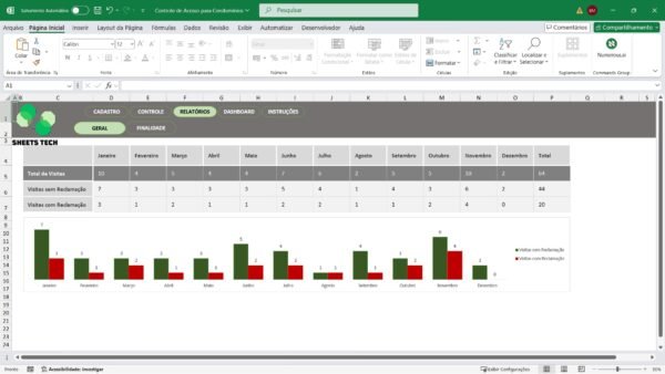 Planilha para Controle de Acesso a Condomínios em Excel - Imagem 3