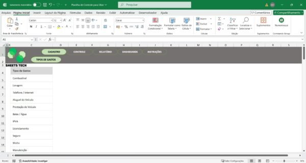 Planilha para Controle de Carro de Aplicativo (Uber, 99, InDrive) - Imagem 2