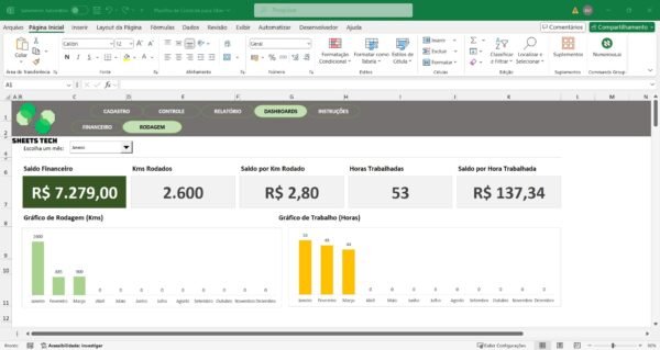 Planilha para Controle de Carro de Aplicativo (Uber, 99, InDrive) - Imagem 7