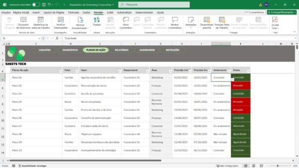Planilha de Diagnóstico e Governança Coorporativa em Excel - Imagem 8