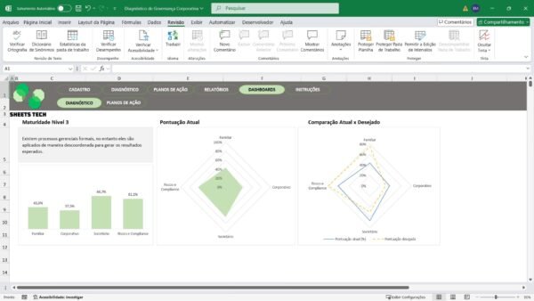 Planilha de Diagnóstico e Governança Coorporativa em Excel - Imagem 10