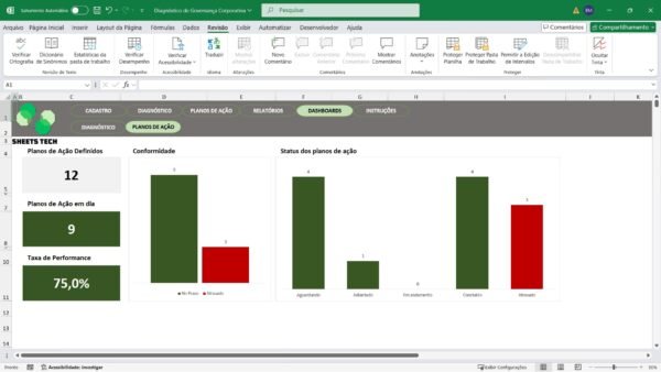 Planilha de Diagnóstico e Governança Coorporativa em Excel - Imagem 2