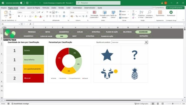 Planilha de Gestão Estratégica Completa em Excel - Imagem 11