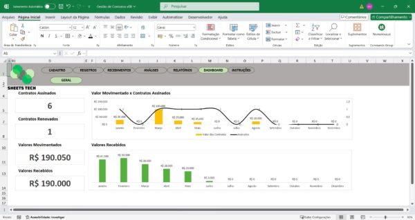 Planilha para Gestão e Controle de Contratos em Excel - Imagem 9