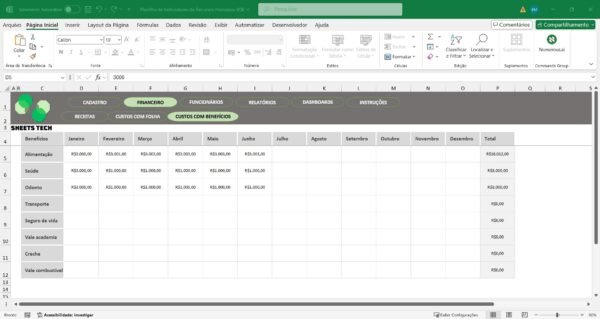 Planilha de Indicadores de Recursos Humanos Completa em Excel - Imagem 5