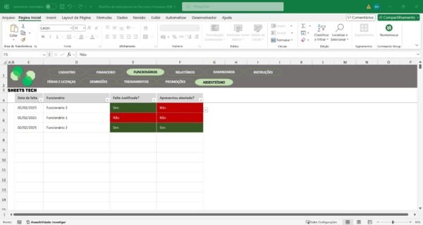 Planilha de Indicadores de Recursos Humanos Completa em Excel - Imagem 8