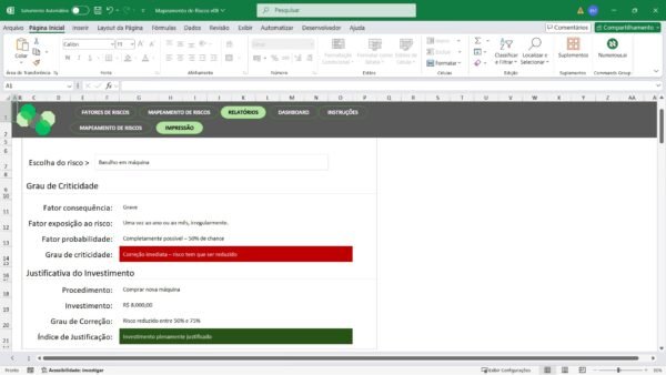 Planilha para Mapeamento de Riscos em Excel - William T. Fine - Imagem 5