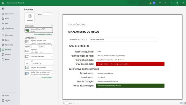 Planilha para Mapeamento de Riscos em Excel - William T. Fine - Imagem 6