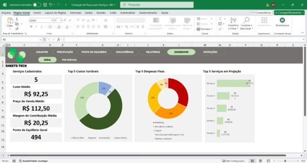 Planilha de Precificação de Serviços em Excel - Imagem 10