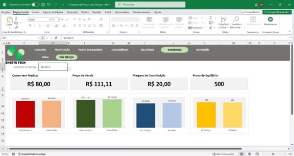 Planilha de Precificação de Serviços em Excel - Imagem 11