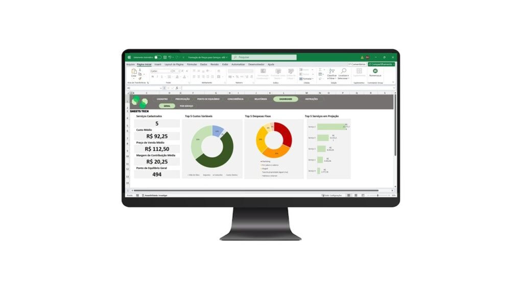 Planilha de Precificação de Serviços em Excel