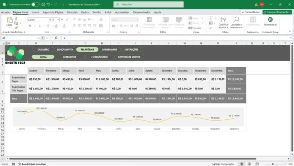 Planilha de Reembolso de Despesas em Excel - Imagem 8
