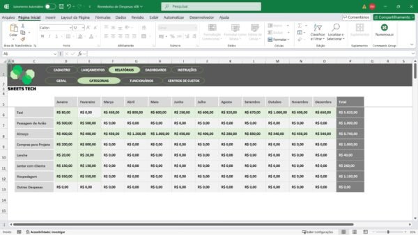 Planilha de Reembolso de Despesas em Excel - Imagem 9