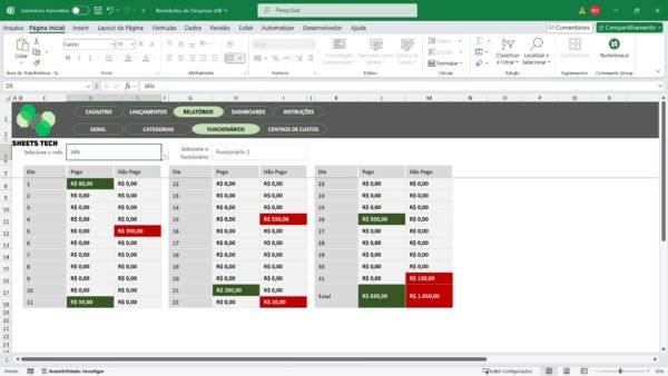 Planilha de Reembolso de Despesas em Excel - Imagem 3