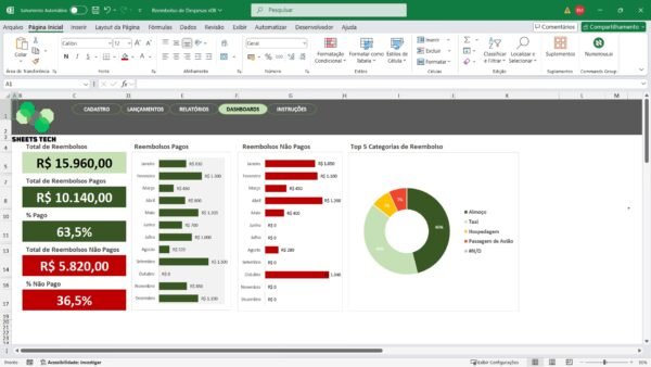Planilha de Reembolso de Despesas em Excel - Imagem 2