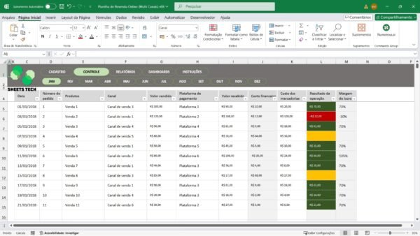 Planilha de Revenda Multicanais em Excel - Imagem 7