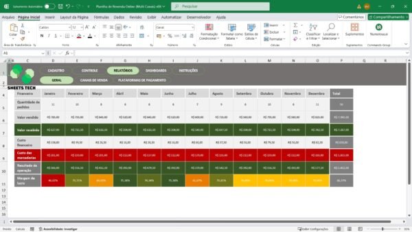 Planilha de Revenda Multicanais em Excel - Imagem 6