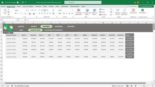 Planilha de Revenda Multicanais em Excel - Imagem 5
