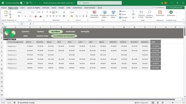 Planilha de Revenda Multicanais em Excel - Imagem 4