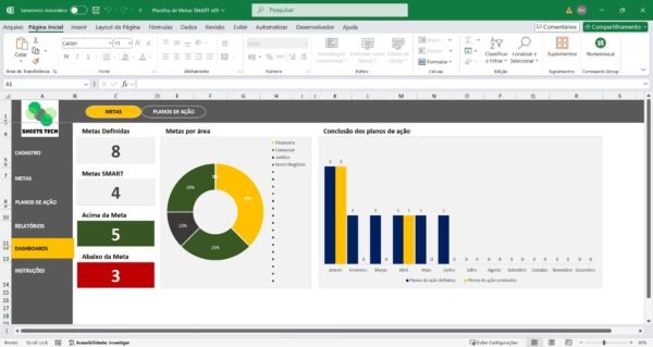 Planilha de Metas SMART em Excel - Imagem 2