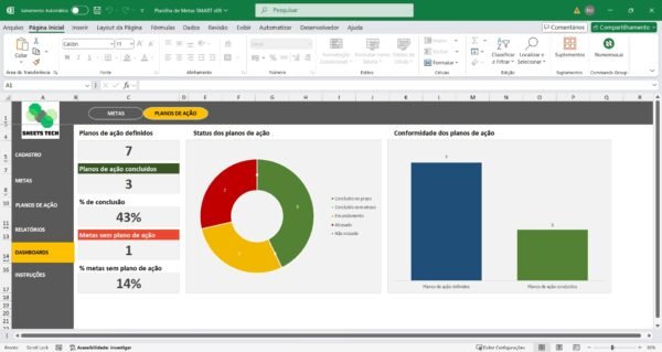 Planilha de Metas SMART em Excel - Imagem 10