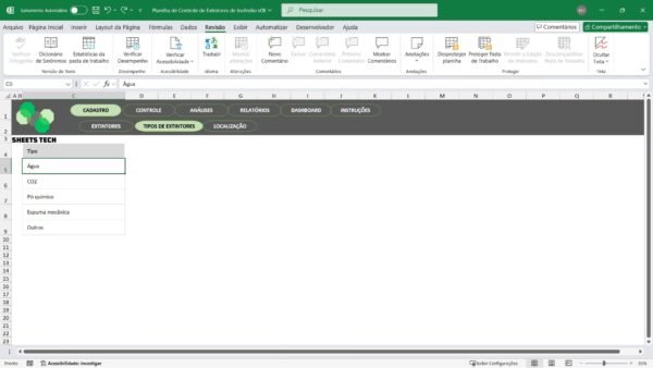 Planilha de Controle de Extintores em Excel - Imagem 7