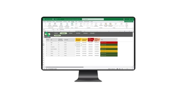 Planilha de Controle de Extintores em Excel