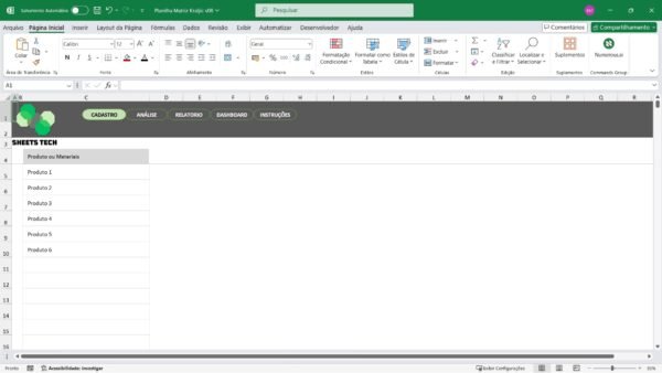 Planilha Matriz de Kraljic em Excel - Imagem 4